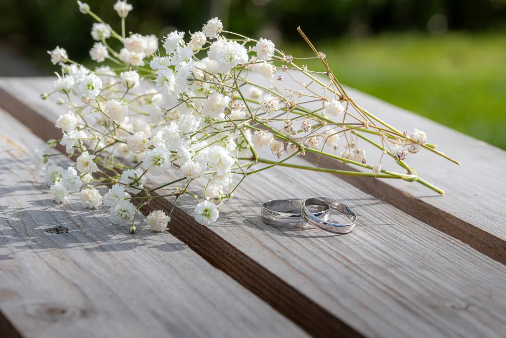 Photographer captures the wedding rings at Willerby Barn.