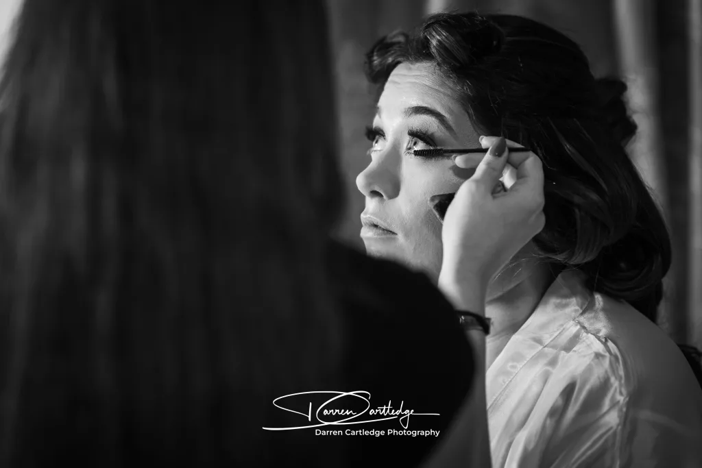 Bridal prep at Bawtry Hall during a wedding morning in South Yorkshire