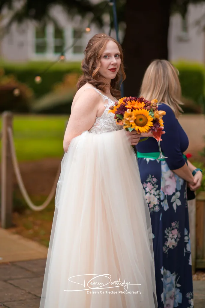 Candid portrait of a bride at Cedar Court Harrogate during a Yorkshire wedding