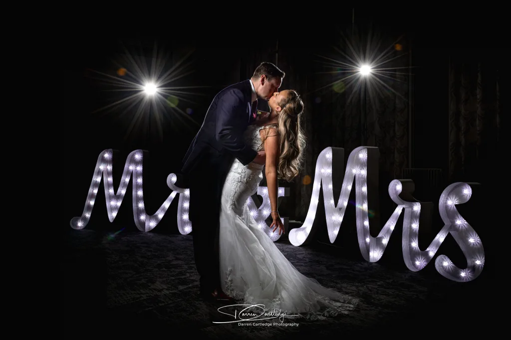 Bride and groom sharing their first dance at Cedar Court Harrogate during a Yorkshire wedding