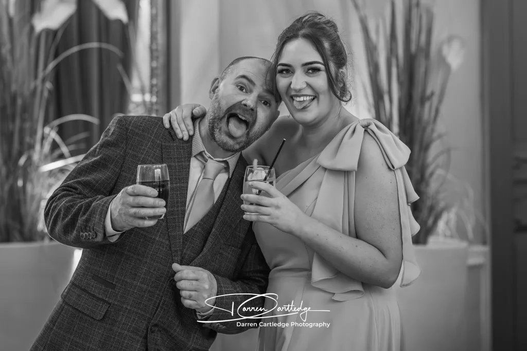 Wedding guests having fun at Bawtry Hall during a Yorkshire wedding