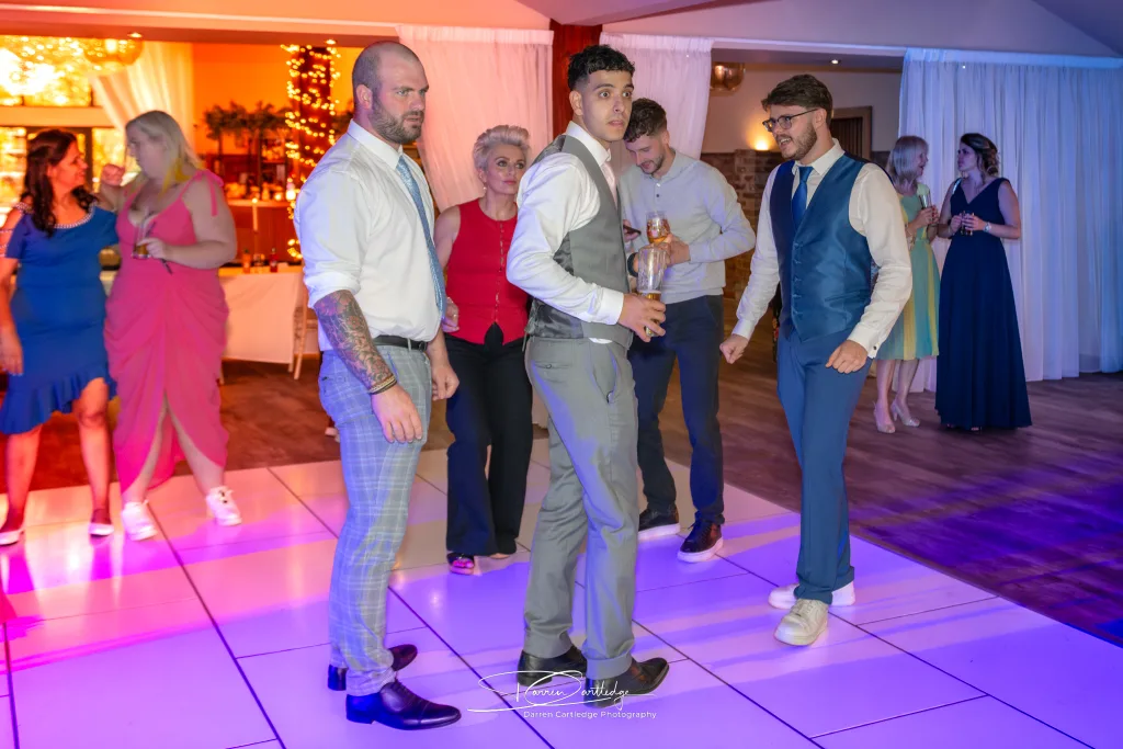 Guests on the dancefloor at Willerby Barn wedding in East Yorkshire
